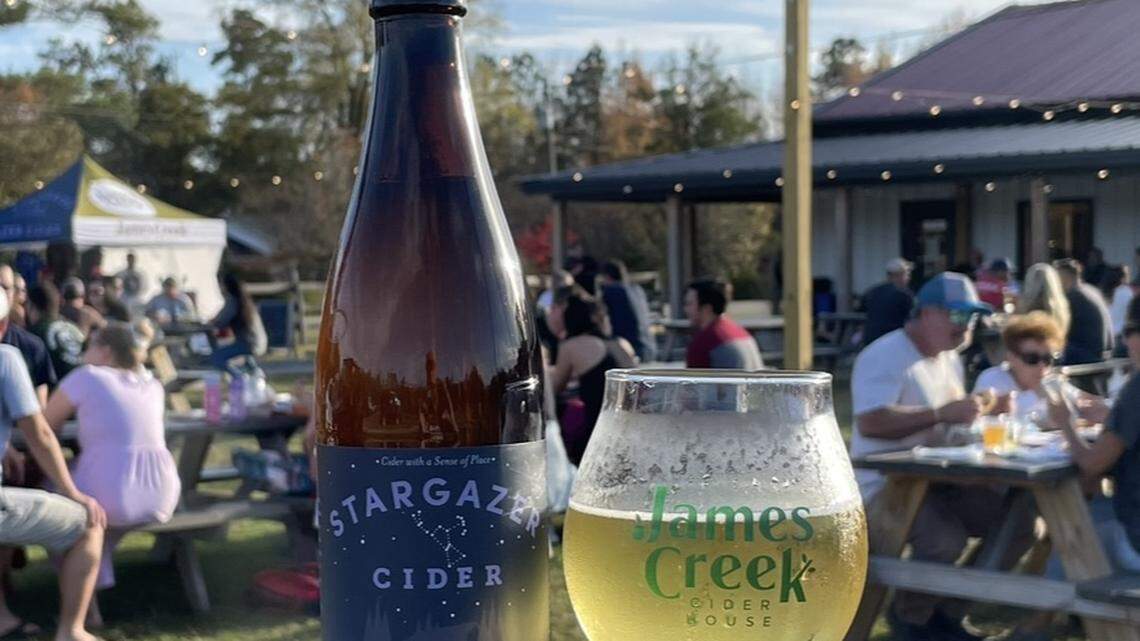 James Creek Cider House is located at 172 US Highway 1 in Cameron, NC.