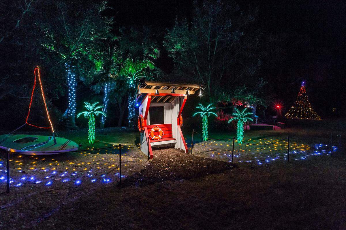 Enchanted Airlie Gardens in Wilmington is a self-guided walk through holiday lights and music. It runs Nov. 29–Dec. 21.