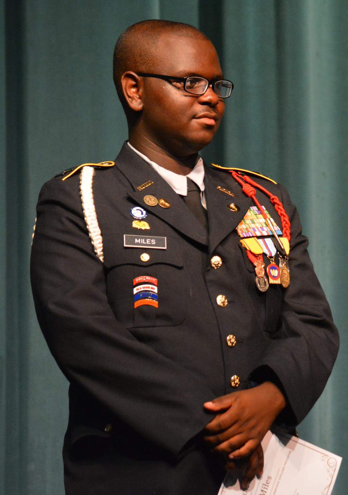 Marshall Miles Jr. at a Hopewell High JROTC event.