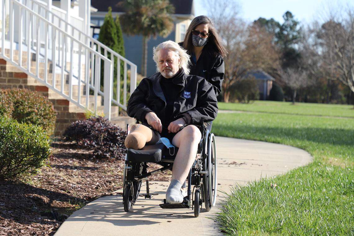 John Hancock says he hasn’t gotten emotional about losing his leg, but says “I can get emotional when I think of Susan and what she’s sacrificing to do this.”