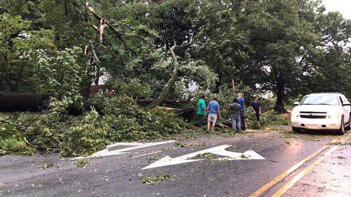 The city of Statesville tweeted out this photo and said emergency crews responded to over 120 calls after the storm. City of Statesville photo