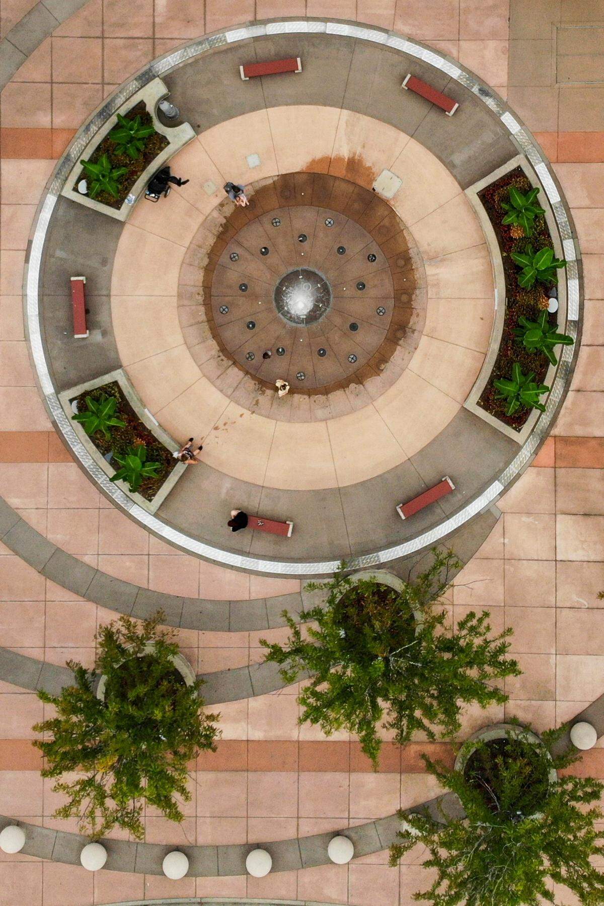 The fountain at Northlake Mall. THe mall has been beset by financial problems and concerns over safety in the past few years.