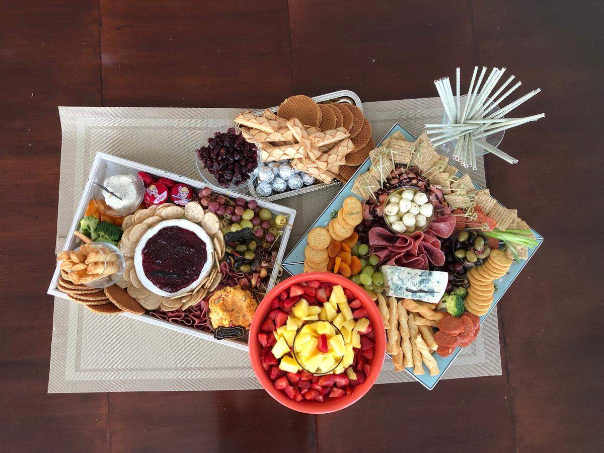 Upgrade your normal snack with charcuterie, cheese and a sweet treat served on the patio.