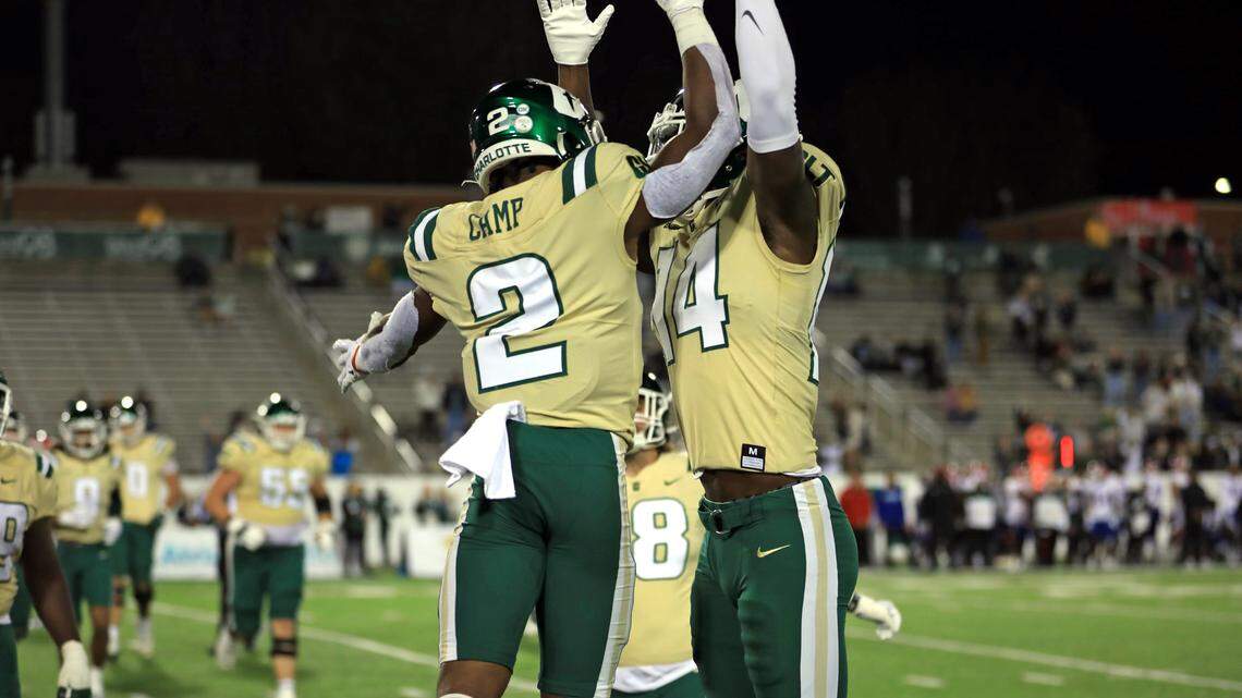 Charlotte’s Calvin Camp (2) had three touchdowns in Saturday’s win over Louisiana Tech.