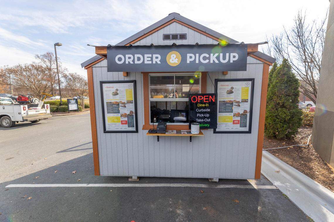 Showmars has an order and pickup window at its location on East Independence Boulevard.