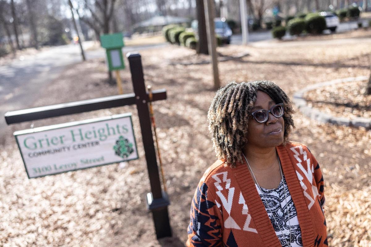 Judi Brown, who has lived in Grier Heights for seven years, bought a newly built home there in early 2023. Grier Heights has the lowest median household income in Mecklenburg County. She said “the feeling of disparity is very high” when she drives to other nearby communities.