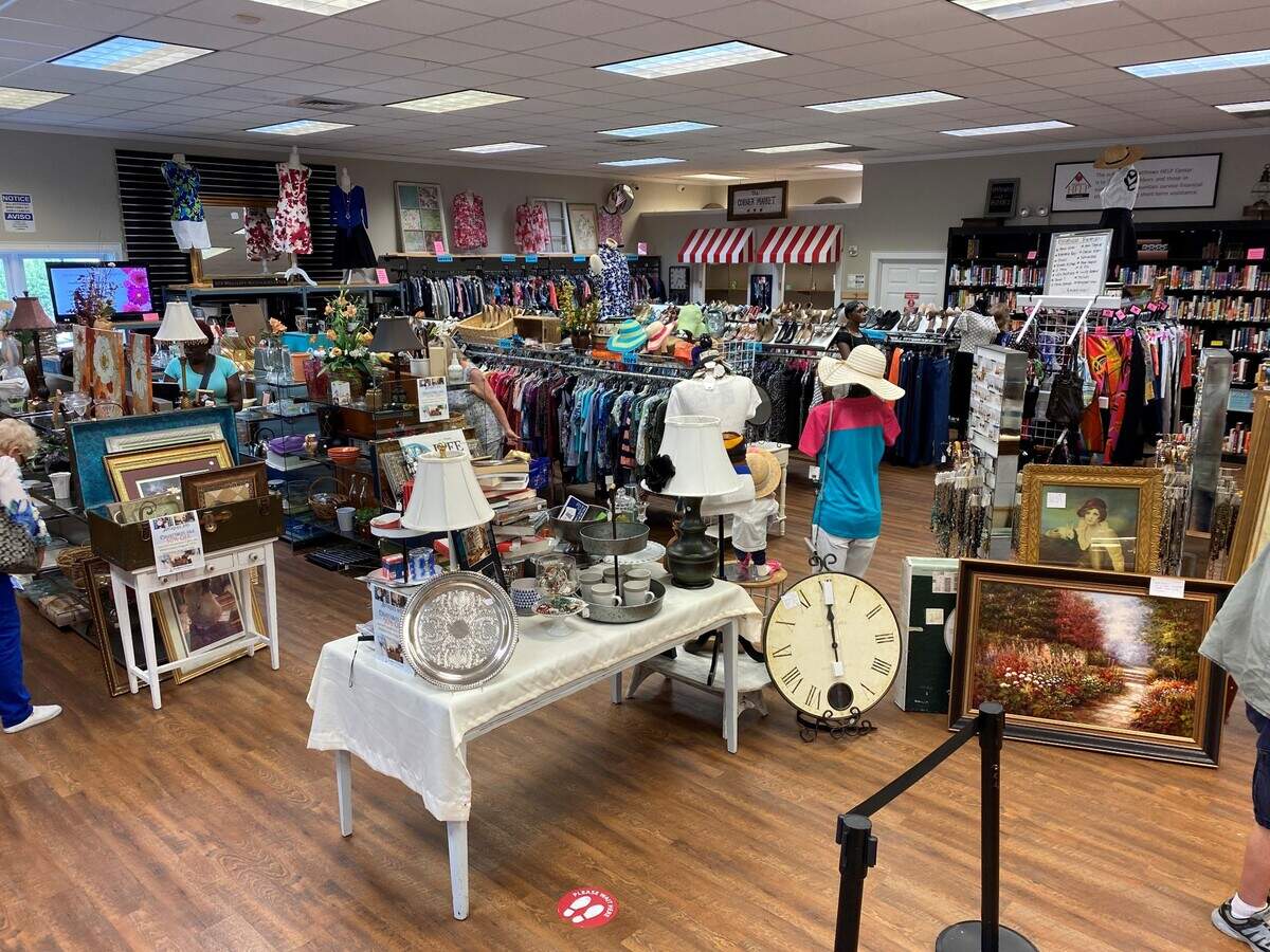 Matthews HELP Center & Backporch Treasures Thrift Shop at 119 N. Ames St., Matthews.