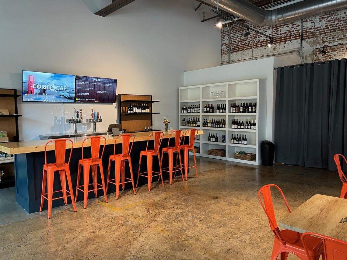 Cork & Cap at Camp North End in Charlotte will have a 16-foot tasting bar, tables and a lounge area.
