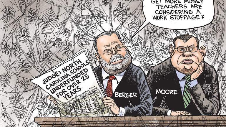 Kevin Siers cartoon: The real school funding work stoppage