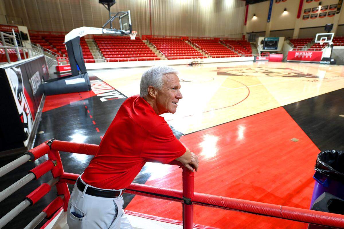 Davidson College head basketball coach Bob McKillop retired after 33 seasons and will watch his son Matt coach the team this season, from a spot to be determined? Said McKillop: “Will I sit in the arena and watch it?.... I don’t know. We have been very clear and very open about the need for him to have space and have freedom, and not have the shadow of Bob McKillop overlooking what he’s doing.”