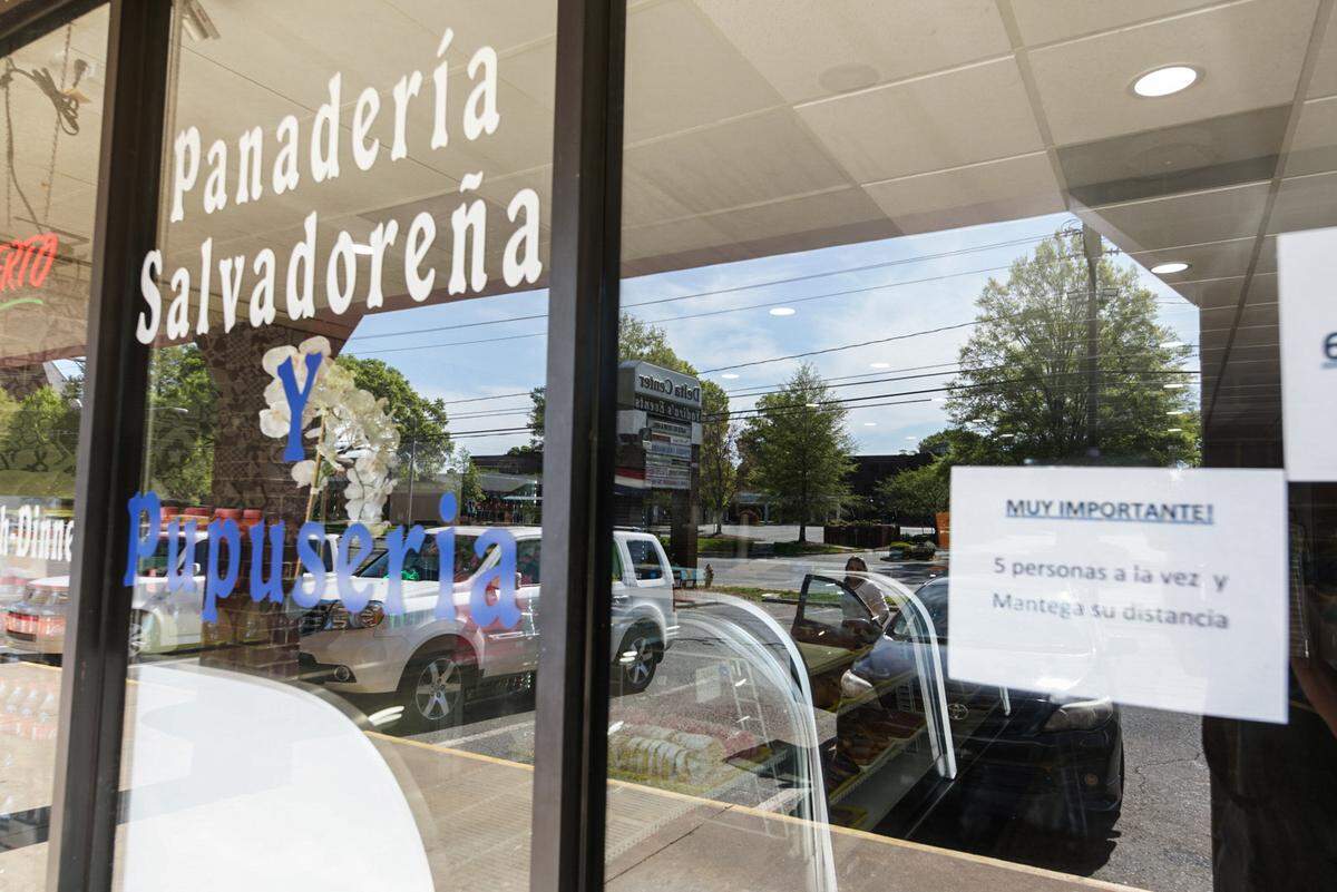 Bakery Deli Salvadoreno on April 4, 2020, during the COVID-19 pandemic.