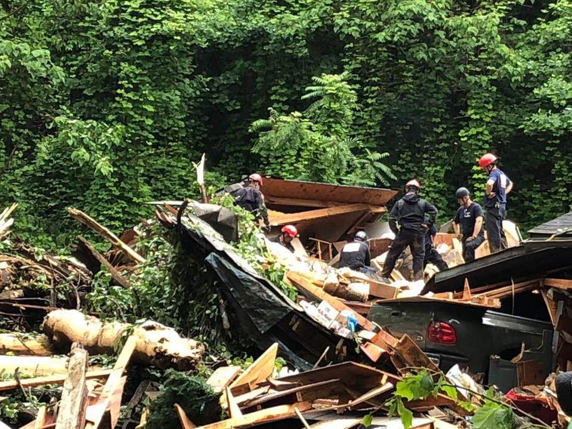 A landslide in Polk County, NC destroyed homes and killed resident Patricia Case, who was swept away by debris, authorities said.