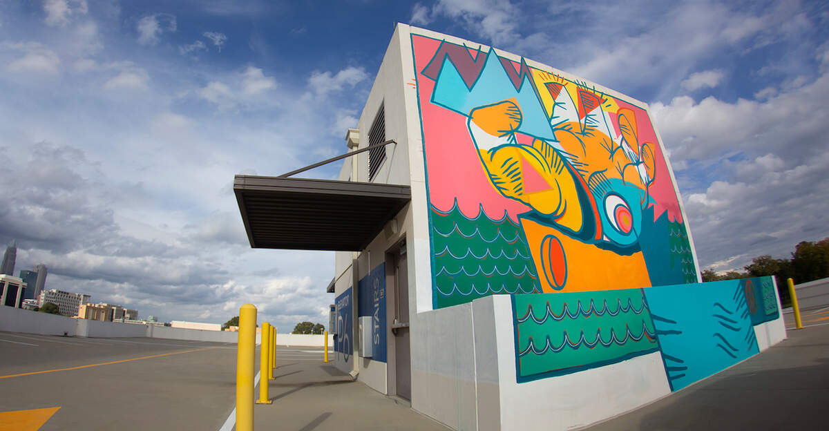 Mural by Tarantuga of Dallas, Texas.