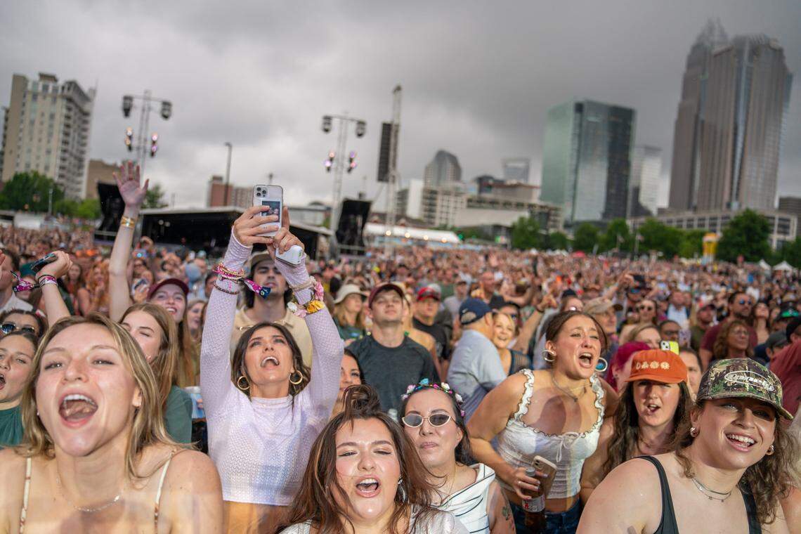 Fans at Lovin’ Life Music Fest in Charlotte, NC, on May 4, 2024.