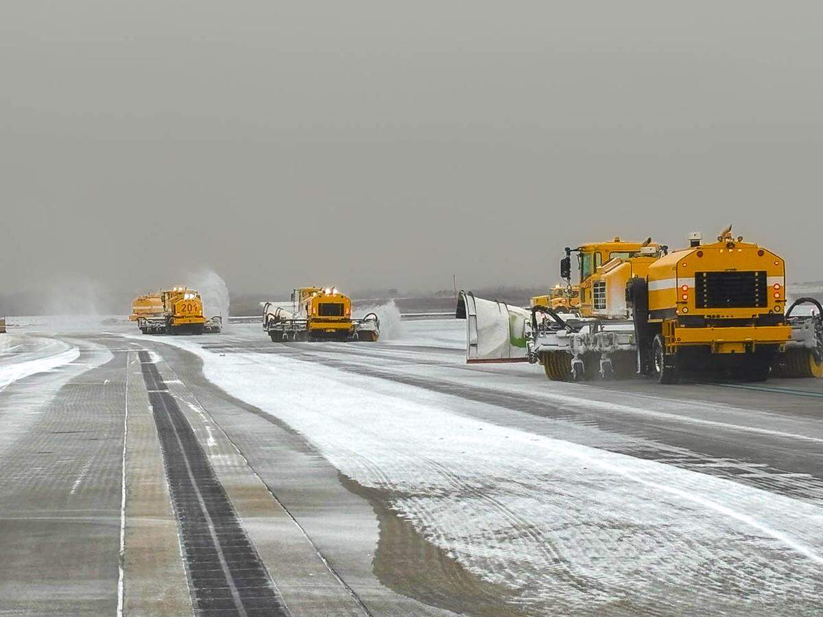 Charlotte Douglas International Airport urged travelers to check directly with their airlines about delays or cancellations following Sunday’s ice storm.