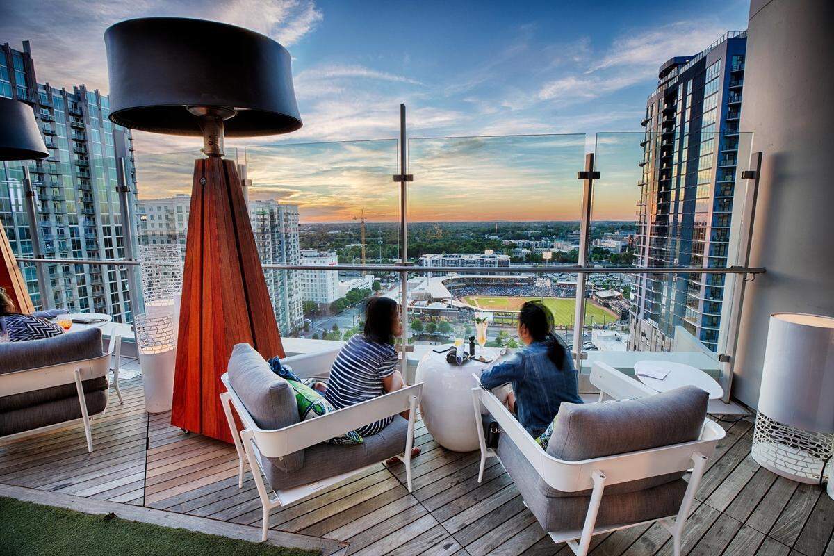 Reserve an igloo or find a spot on Merchant & Trade’s heated terrace.