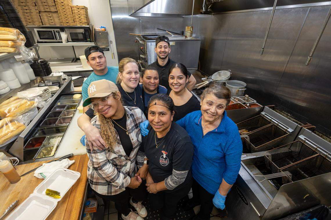 The staff at House of Pizza.