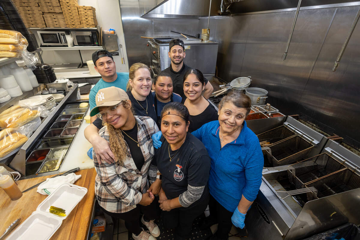 The staff at House of Pizza.
