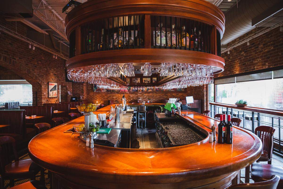 The bar at Harper’s.