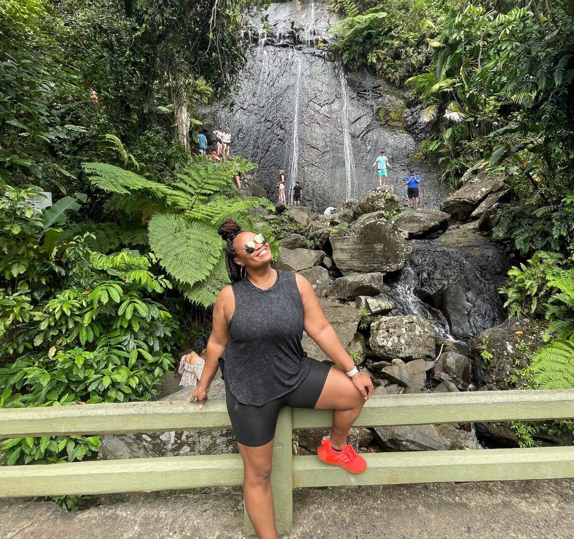 CharlotteFive’s DeAnna Taylor in the El Yunque Rainforest in Puerto Rico.