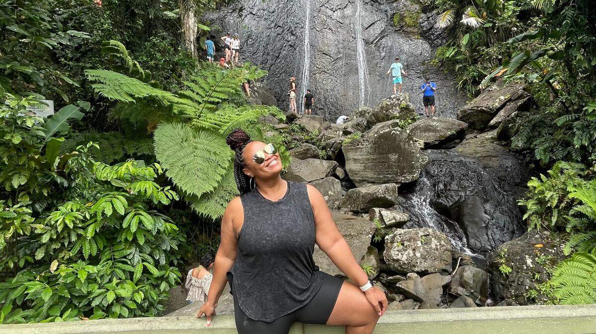 CharlotteFive’s DeAnna Taylor in the El Yunque Rainforest in Puerto Rico.