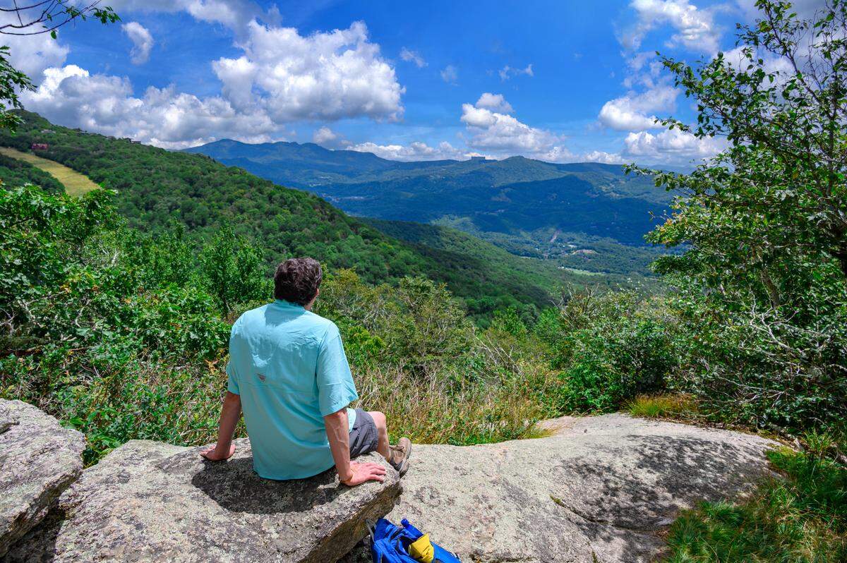 Take a hike with stunning views at Beech Mountain.