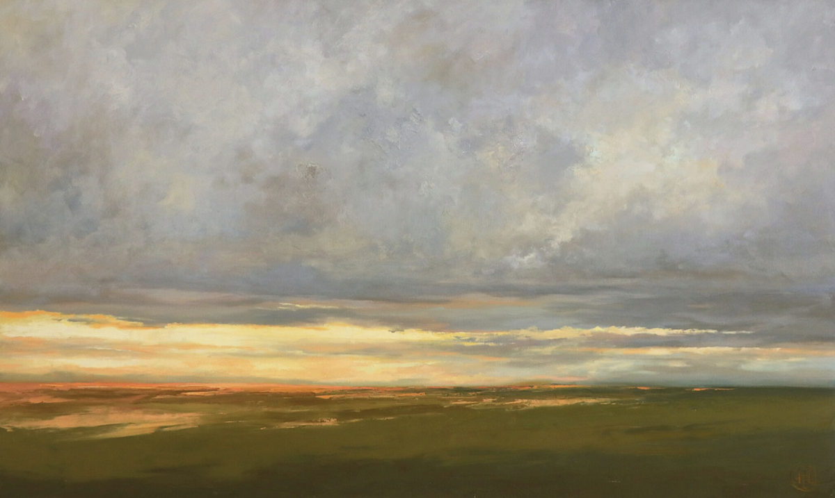 Dottie Leatherwood’s Defining Space is among a collection of landscapes available for viewing through July 11 at SOZO Gallery.