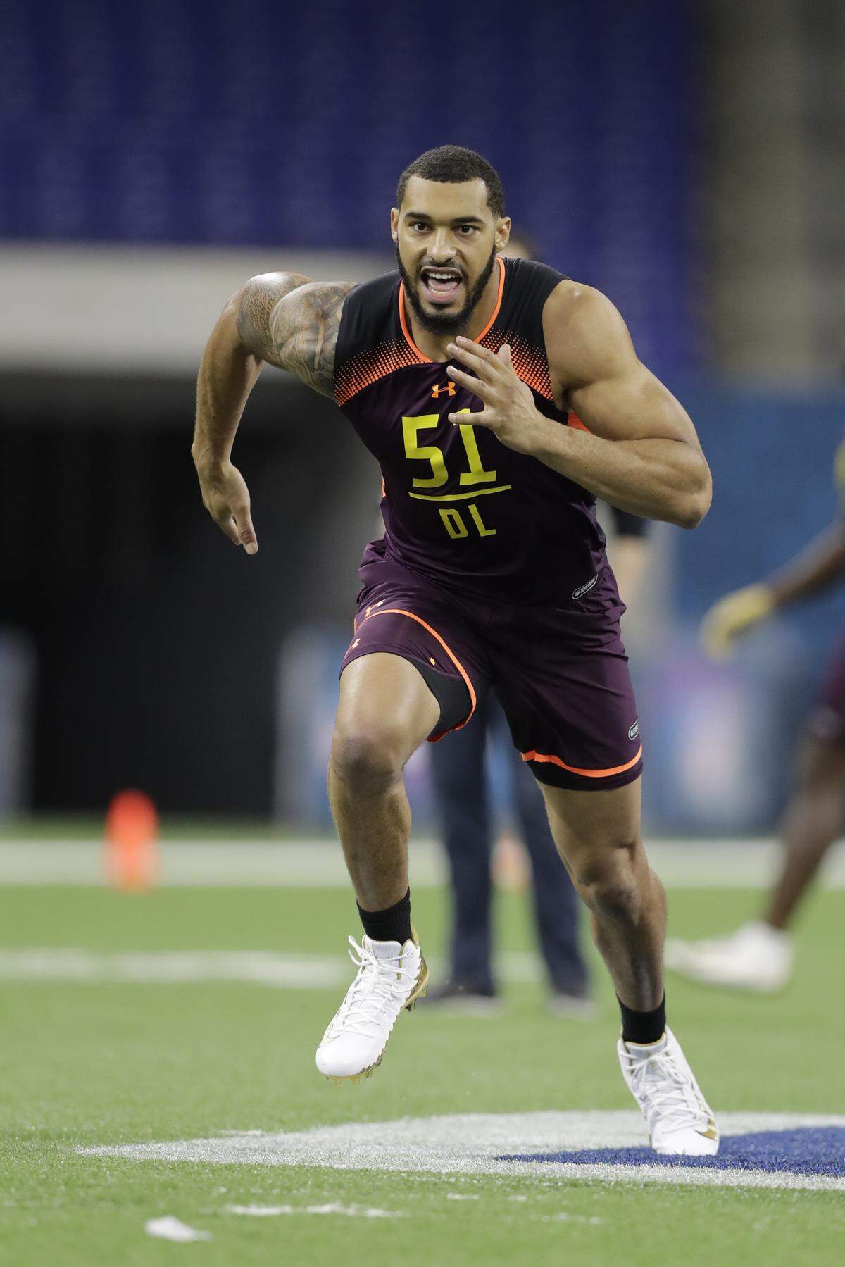 Mississippi State defensive lineman Montez Sweat is one of the draft’s most athletic prospects, but may fall to the Panthers because of a heart condition.