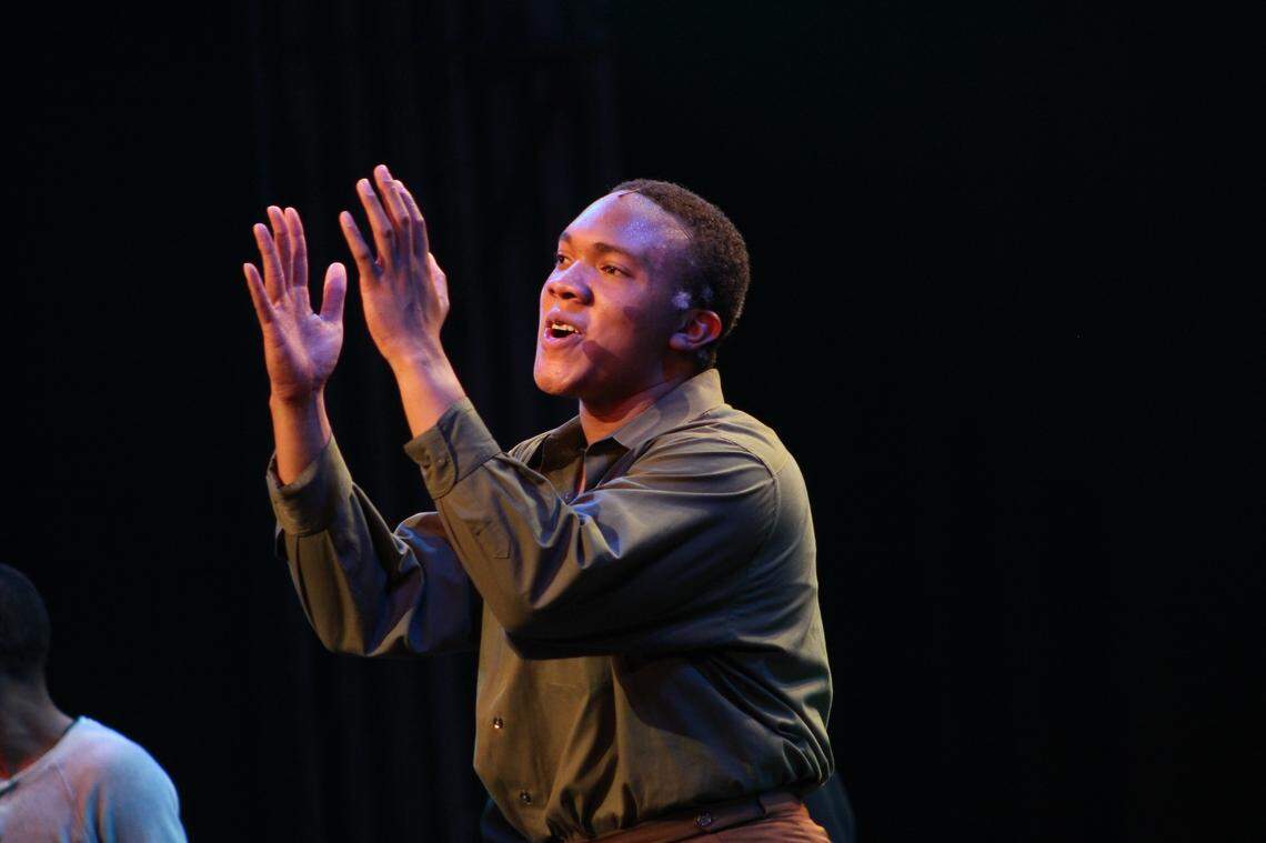 Harrisburg native Bryson Battle performs at the 2021 Blumey Awards. The Blumeys has served as a conduit for some Charlotte-area students to go to Broadway and beyond.