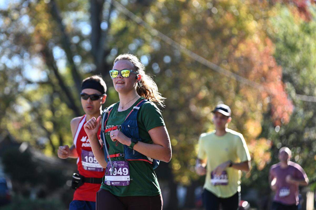 Participants take part in the 20th annual Novant Health Charlotte Marathon on Saturday, Nov. 16, 2024, in Charlotte