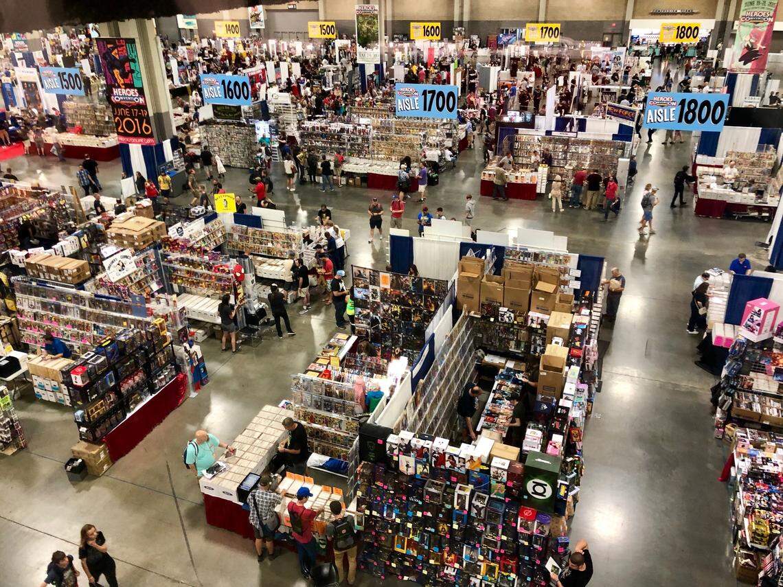 Crowds at the 2019 HeroesCon in the Charlotte Convention Center.