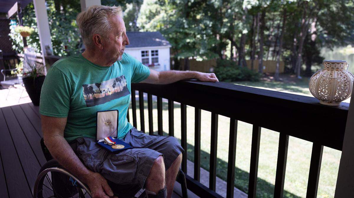 Paralympian gold medalist David Kiley at his home in Mooresville. Kiley has been elected to the U.S. Olympic and Paralympic Hall of Fame’s 2022 class.