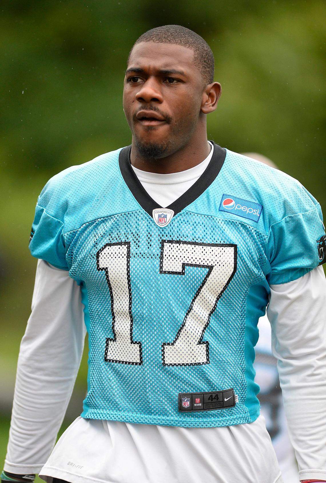 Carolina Panthers wide receiver Devin Funchess (17) is in the final year of his rookie contract, putting more emphasis on the need to perform as the team's No. 1 wide receiver.