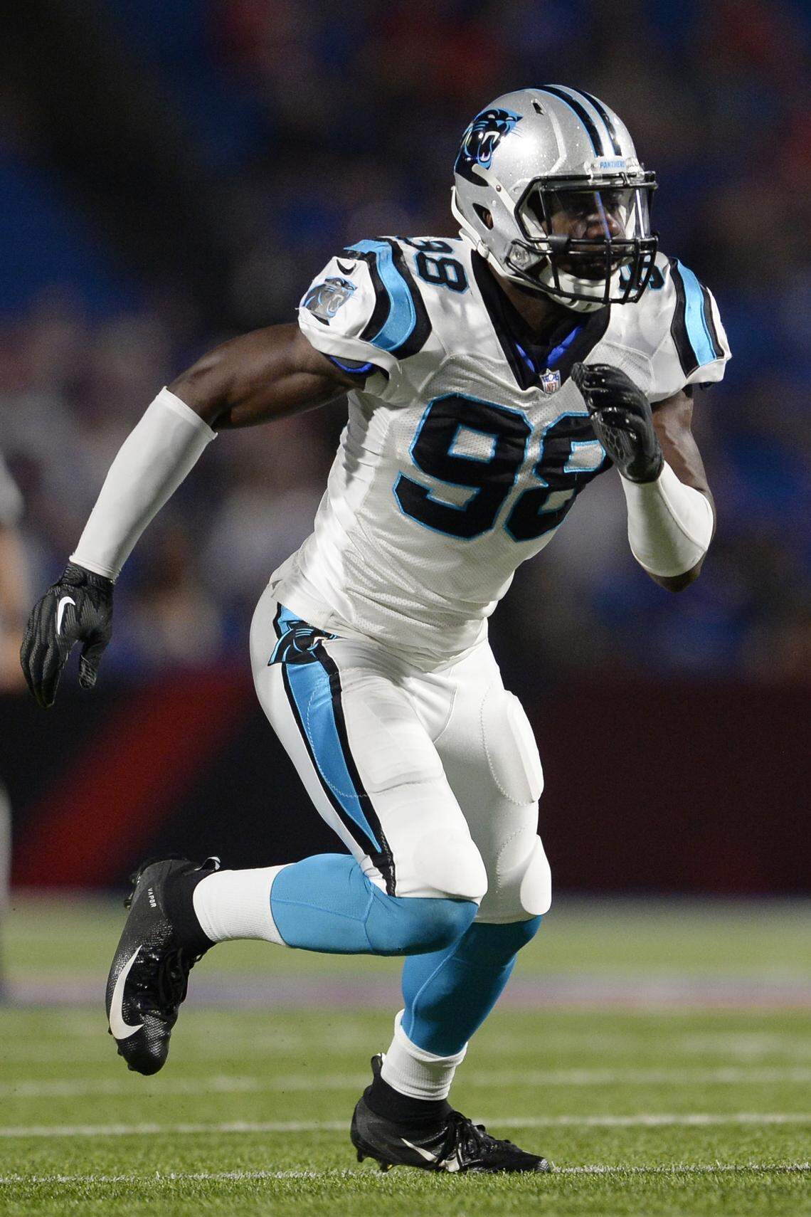 Carolina Panthers rookie defensive end Marquis Haynes has plenty of raw speed and potential, but is accelerating his growth by learning from veterans like Julius Peppers.