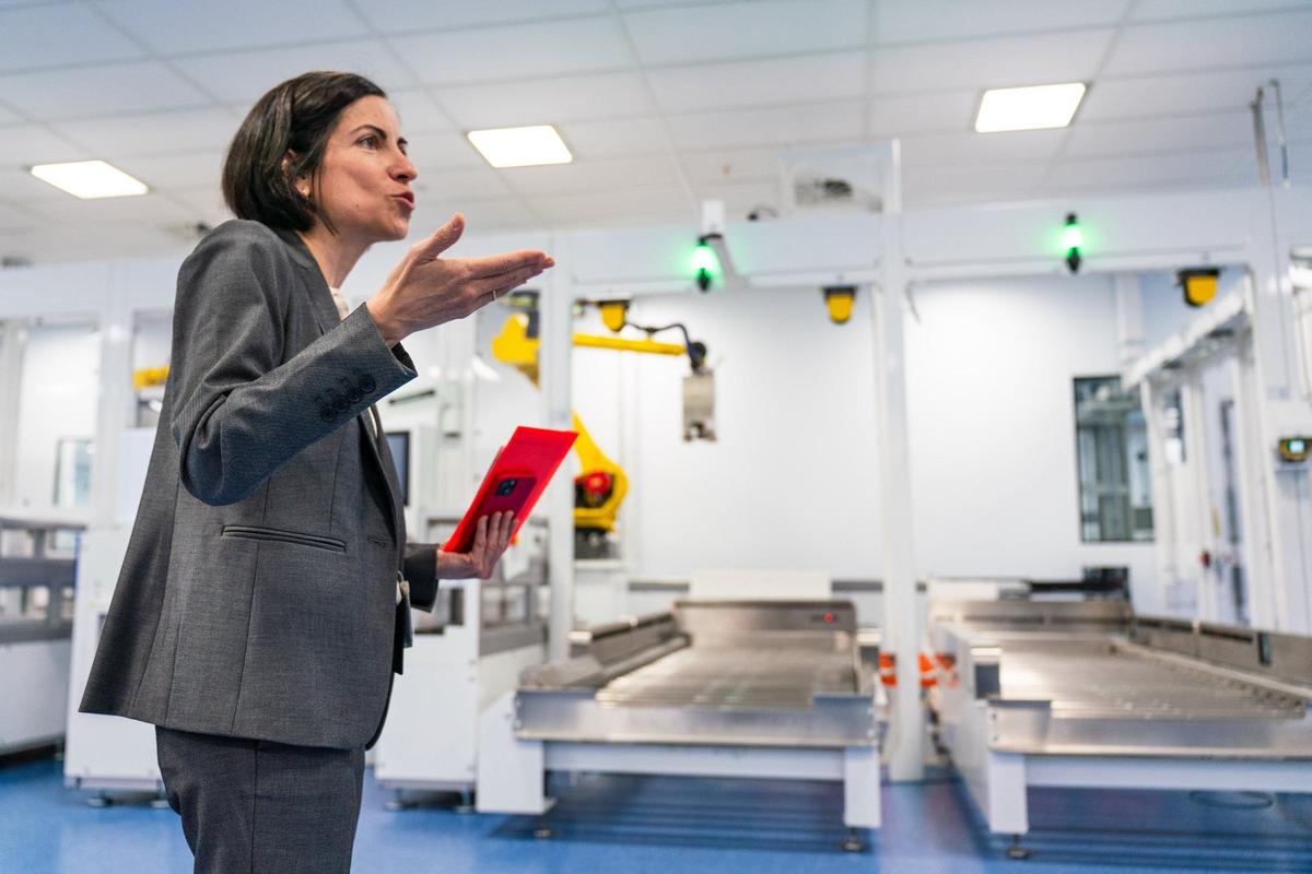 Rosa Manso Herranz at the new Eli Lily drug manufacturing site in Concord. The company is investing $2 billion there.
