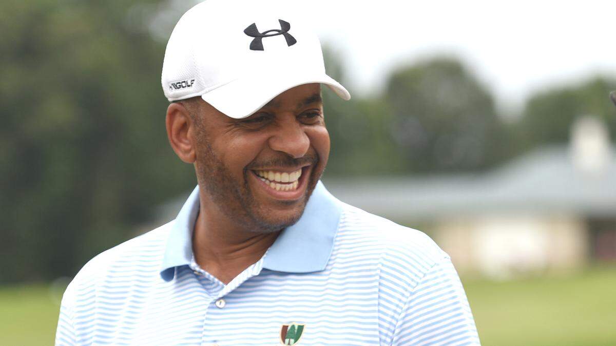 Dell Curry talked about besting son, Golden State Warriors star Steph Curry, during a golf wager. Steph had to jump into Lake Tahoe.