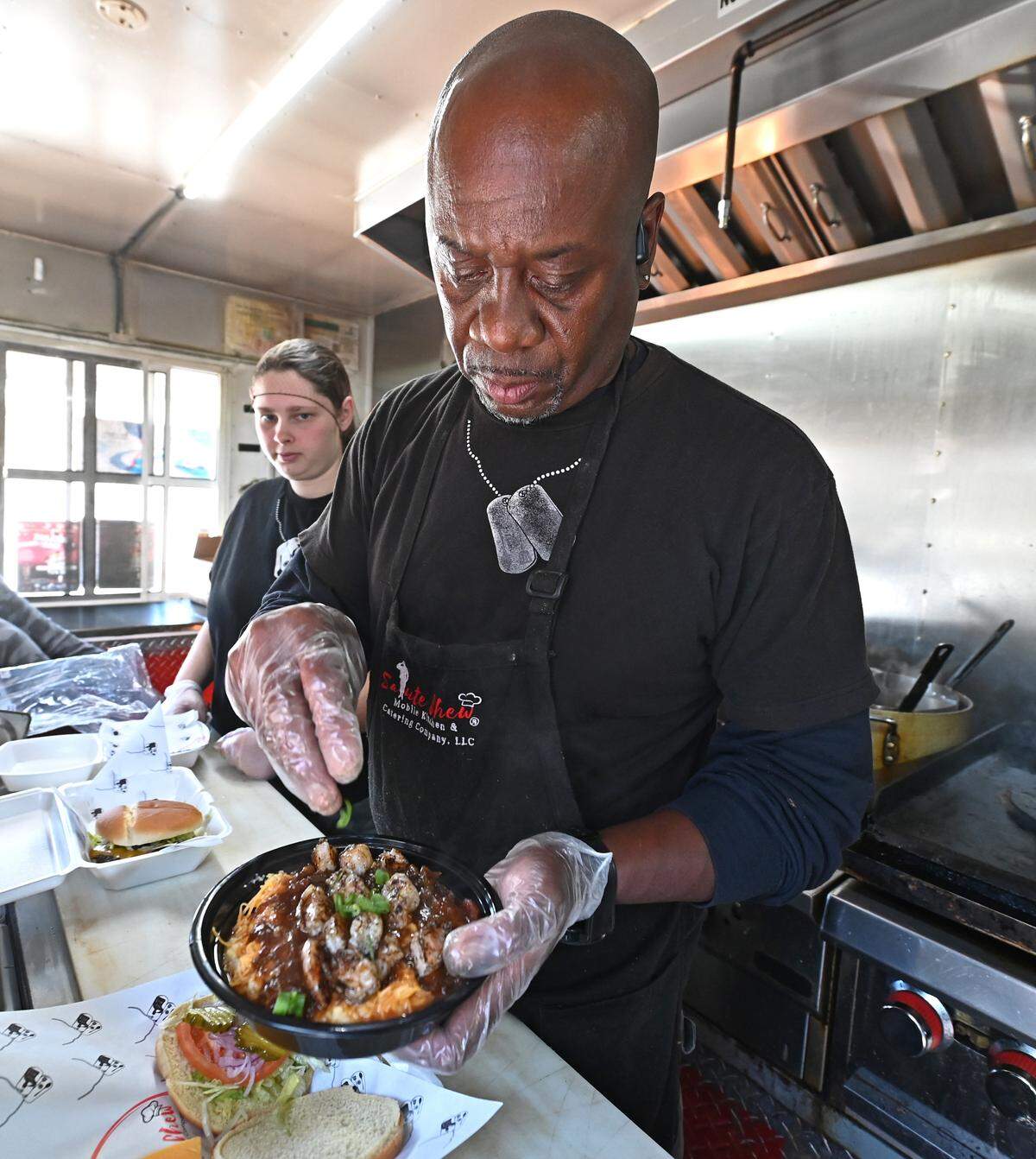 “I loved culinary school,” says T.J., adding that he still keeps in touch with several of his old teachers. “One of them actually came to the food truck and got something. … He said, ‘I taught you well.’ Yes you did, Chef. You sure did.”