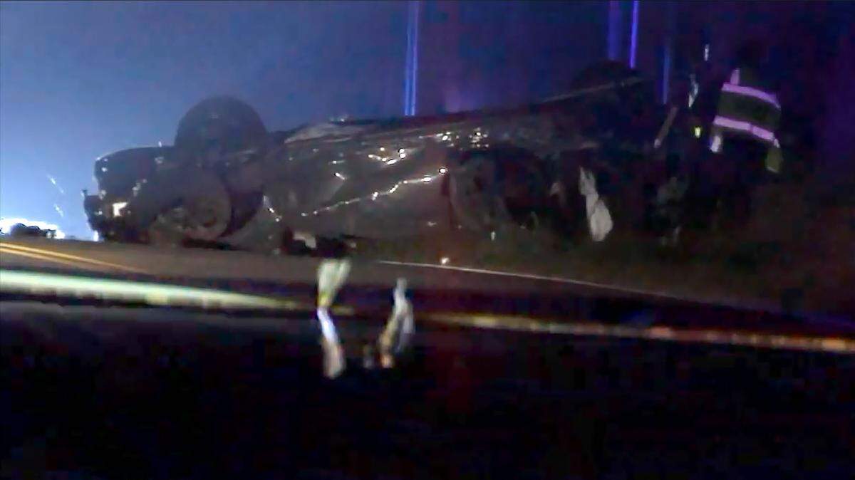 Police say this car was traveling 113 mph in a 45 mph zone in Durham before the driver lost control. The Oct. 5 crash killed two people