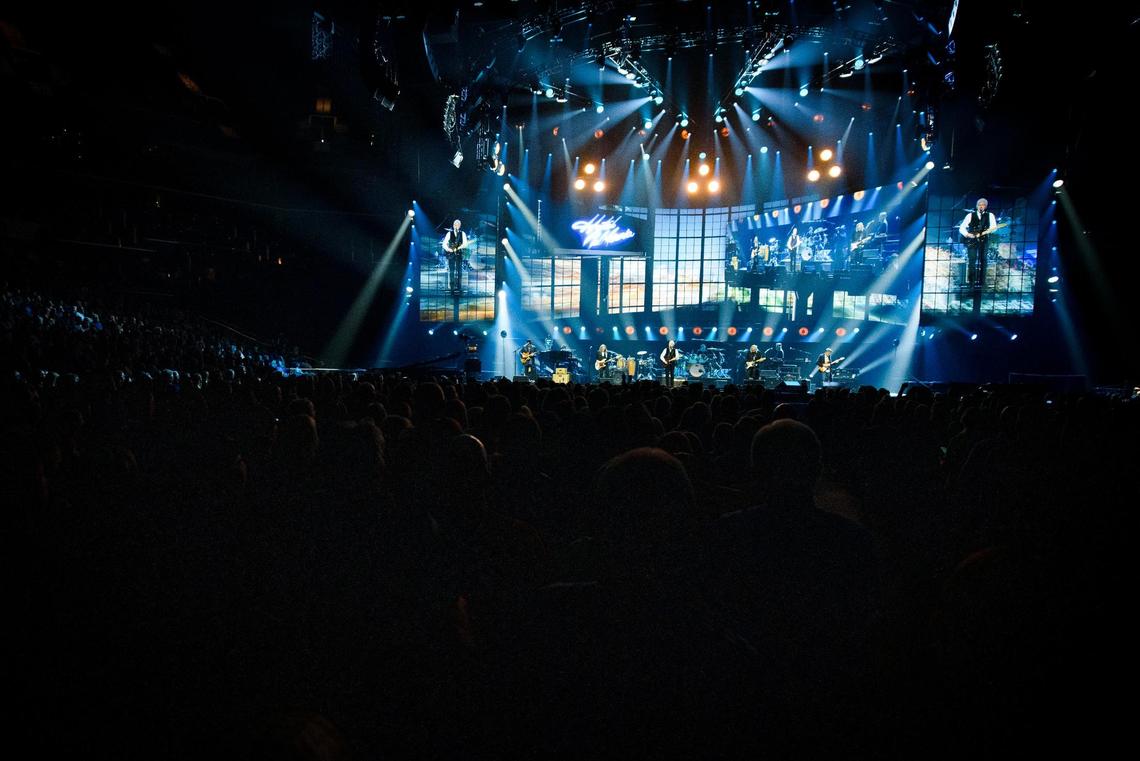 The Eagles perform during the Hotel California tour at the Spectrum Center in Charlotte, N.C., Monday, Feb. 21, 2022.