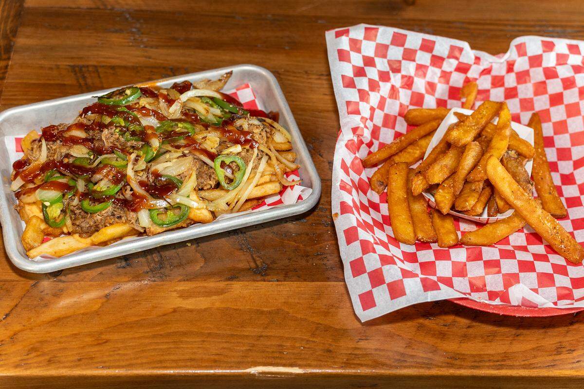 At Angry Ale’s, you can get your fries loaded or not, with a choice of seasoning. 
