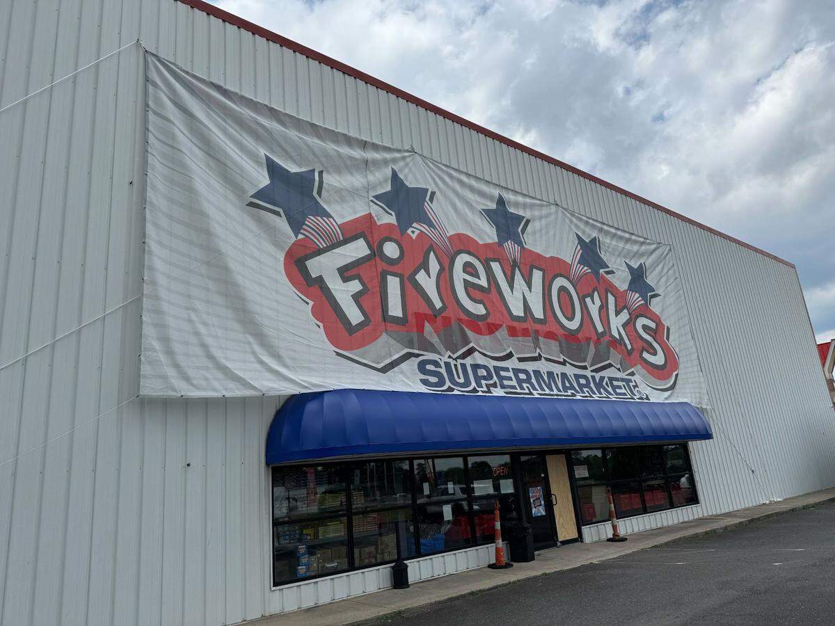 The storefront of Fireworks Supermarket in Fort Mill, South Carolina.