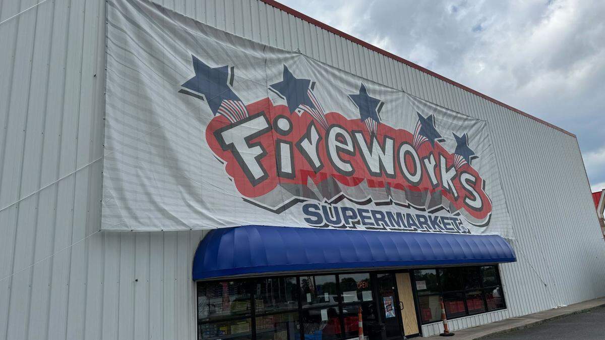 The storefront of Fireworks Supermarket in Fort Mill, South Carolina.