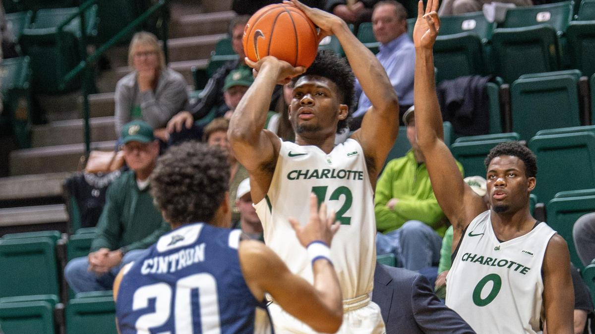 Charlotte 49ers freshman Malik Martin had a game-high 17 points in Monday’s 42-39 victory over Longwood at Halton Arena.