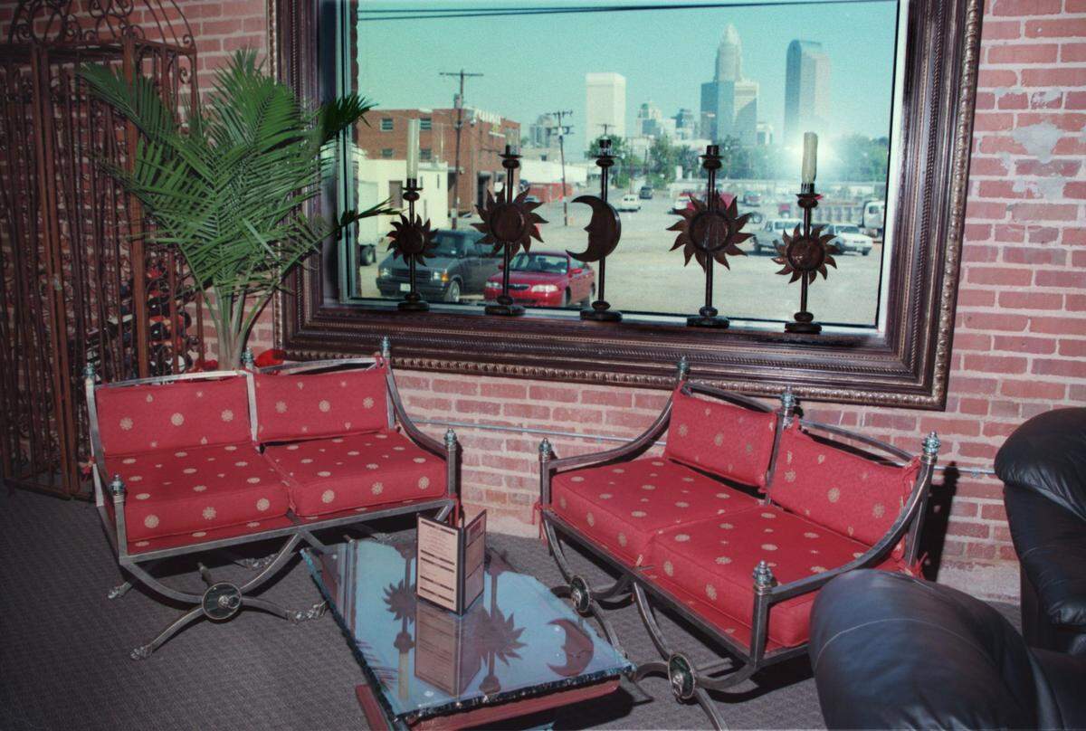 Guytano's on Bland Street, shown here in 1998, had a view looking out at the Charlotte skyline.