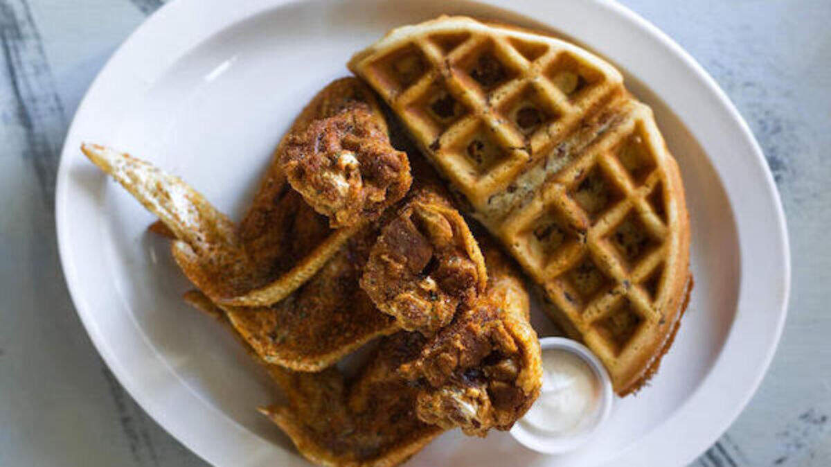 Waffles at the Yolk.