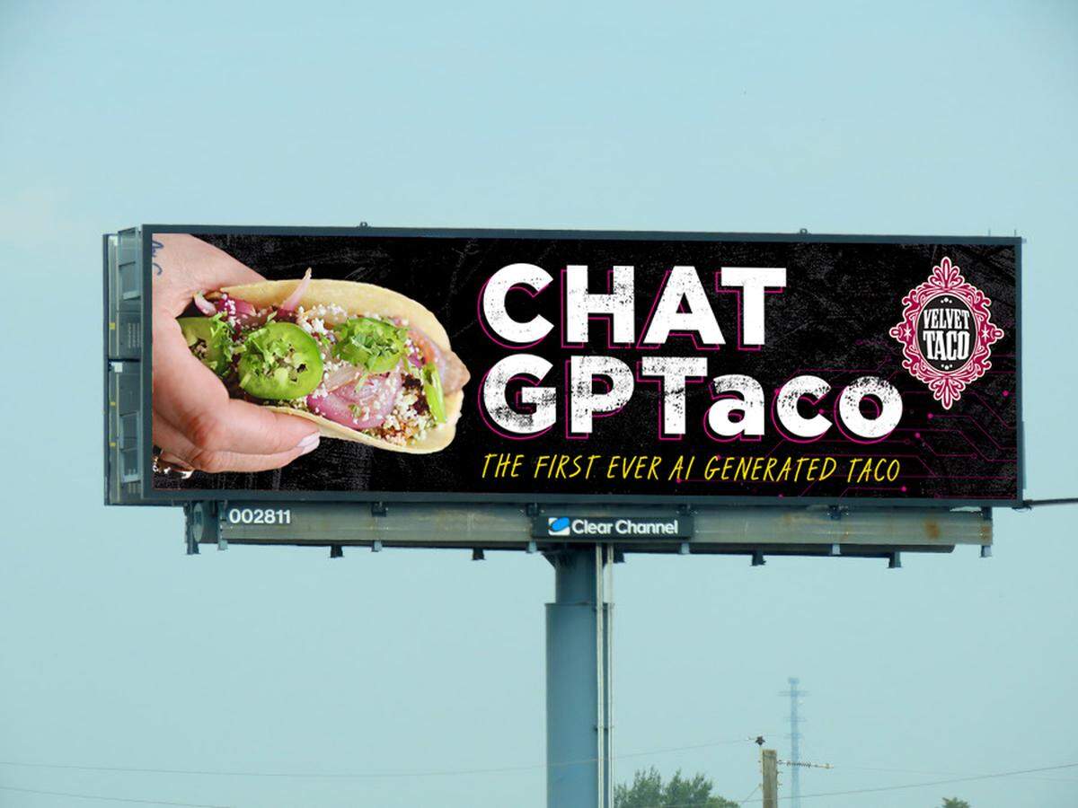 The Chat GPTaco will be available at Velvet Taco’s Montford and South End locations from July 12 to July 25.