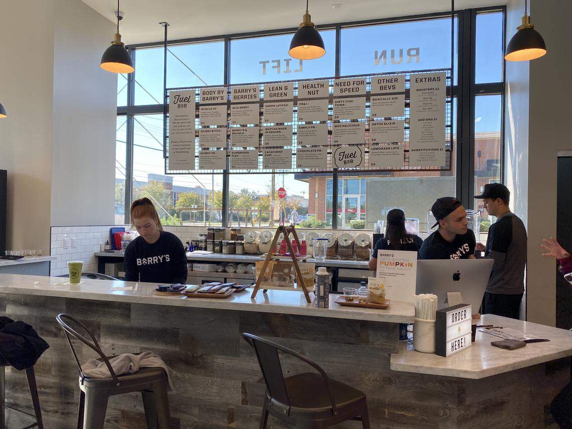 At Barry’s Fuel Bar, order your smoothie before class and it’ll be waiting for you after your workout.