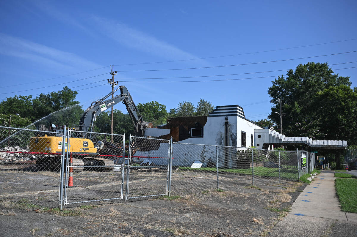 The Excelsior Club on Beatties Ford Road stands in ruins as demoliton nears completion in Charlotte on Thursday, July 16, 2026.