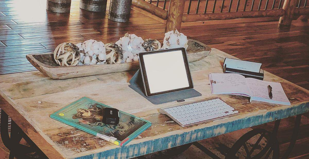 Jeffrey Teeters spends the better part of each morning working on his novel, which is something he hasn’t had time to pursue before.