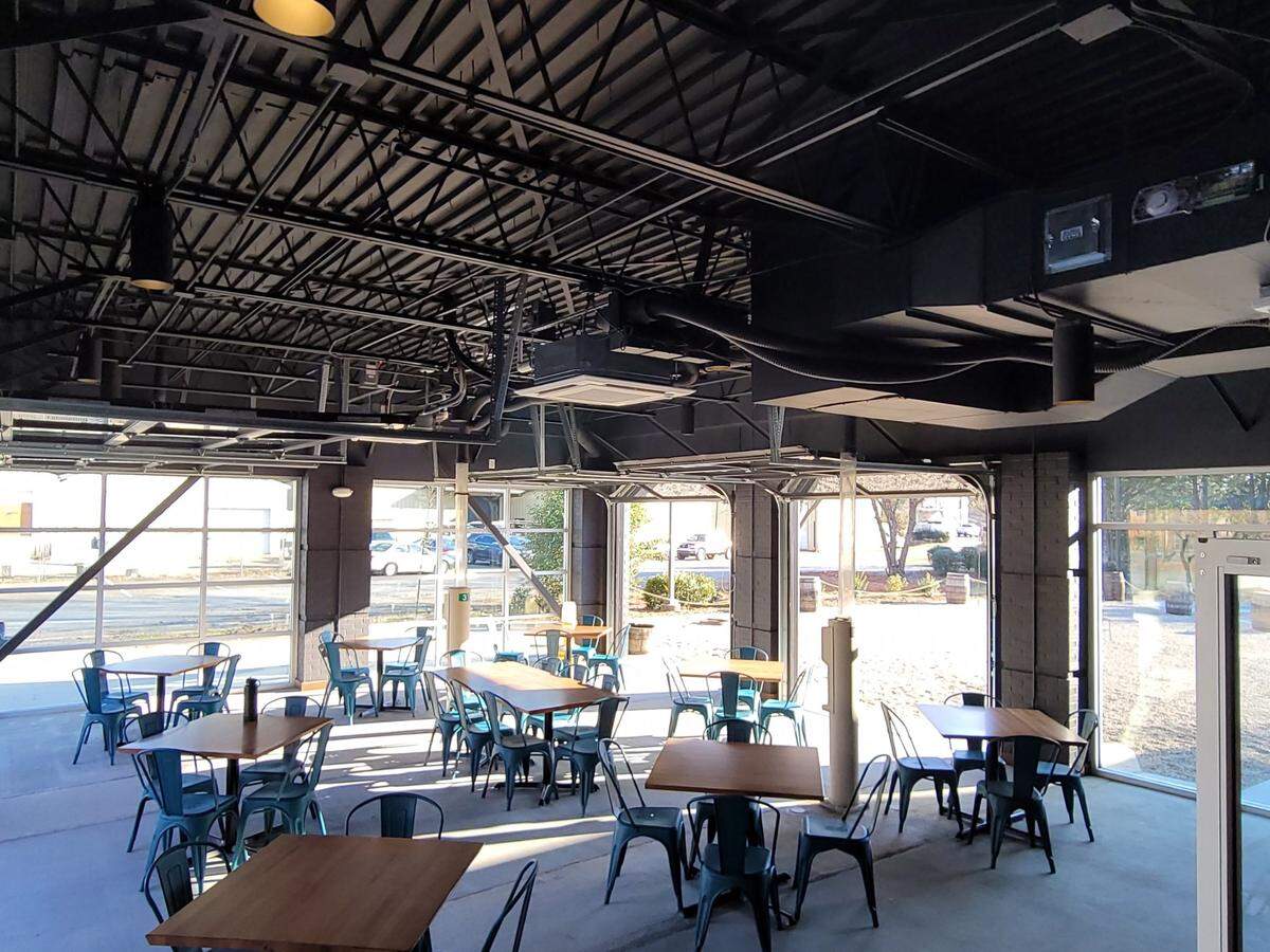 Vaulted Oak Brewing put a patio in the space once used as the former bank’s drive-thru.